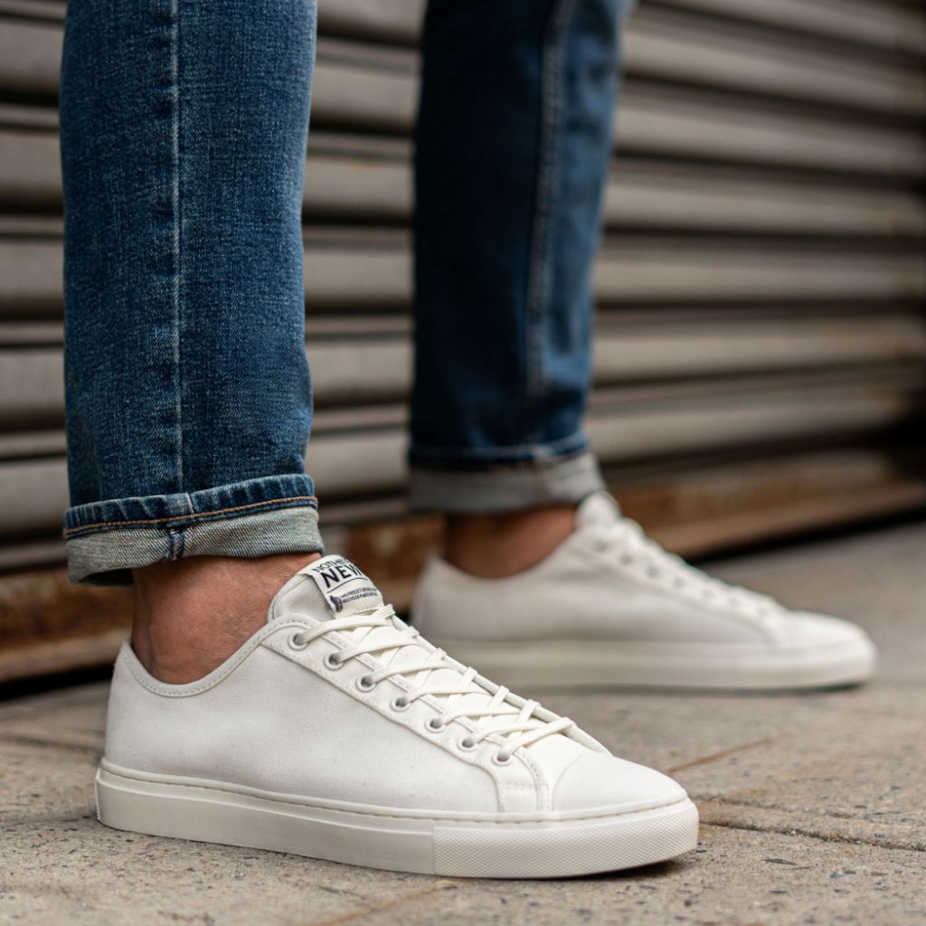 Men's Chunky Mesh Designer Sneakers Shoes White | Martin Valen