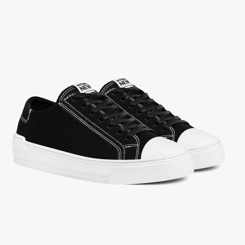 Men's Refresh Low Top Sneaker in Black x White - Nothing New®