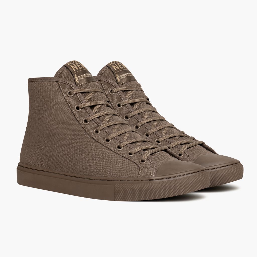 Men's Taupe Canvas High Top Sneaker - Nothing New®