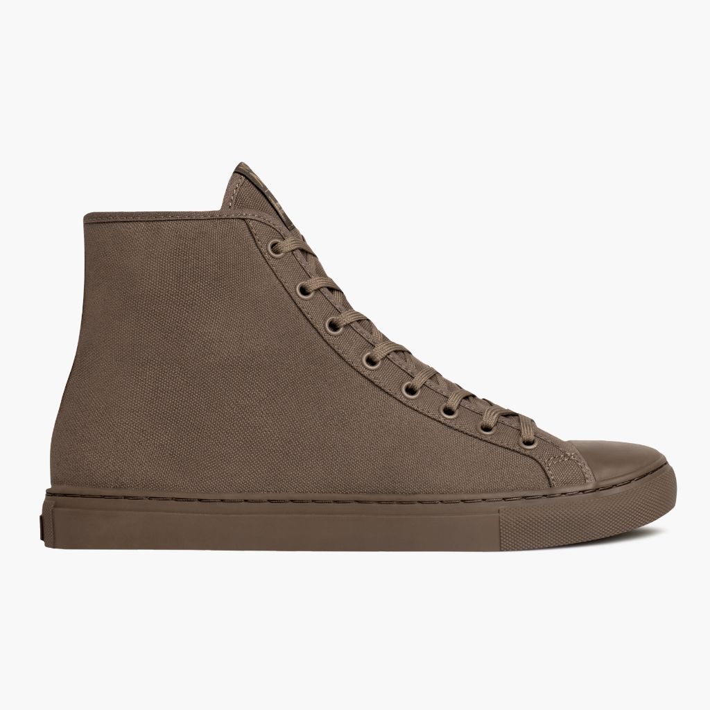 Men's Taupe Canvas High Top Sneaker - Nothing New®