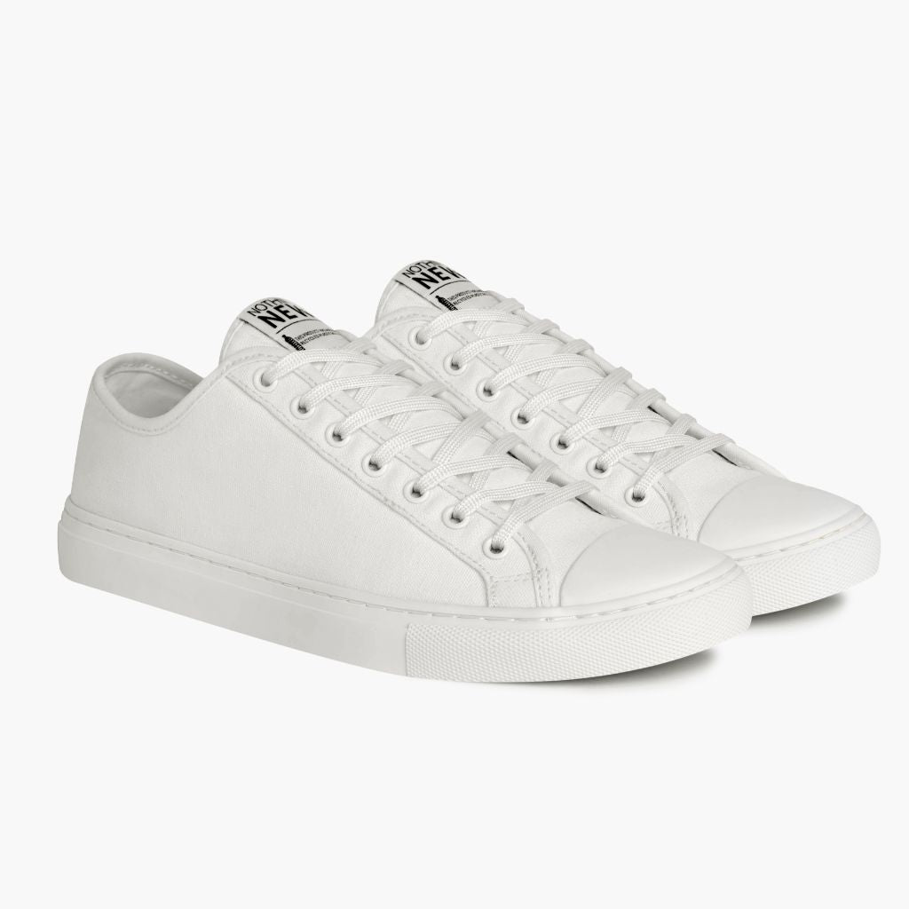 Men's Off-White Canvas Low Top Sneaker - Nothing