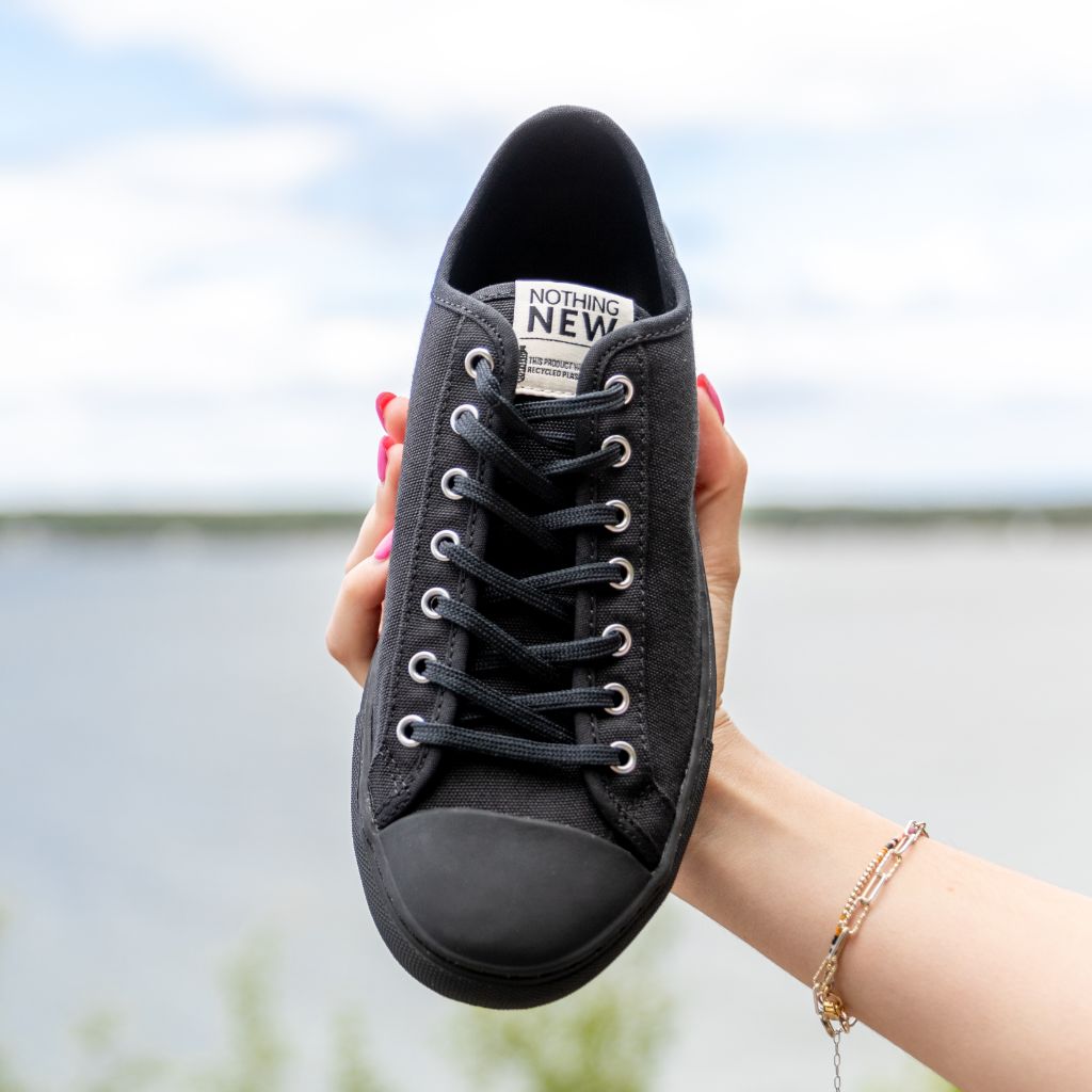 Women's Jet Black Canvas Low Top Sneaker Nothing New®