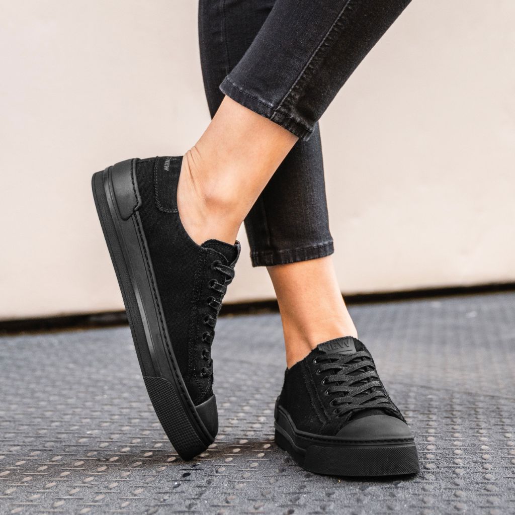 Lace-up Front Flatform High Top Canvas Shoes, High Top Canvas Sneakers For  Preppy Style Black Casual Sport Shoes For Women | SHEIN USA