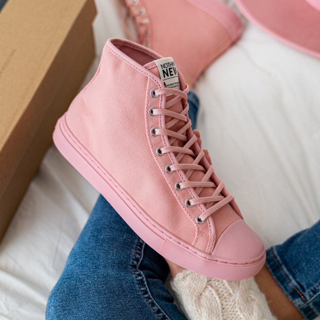 Women's High Top Designer Sneaker in Pink - Nothing New®
