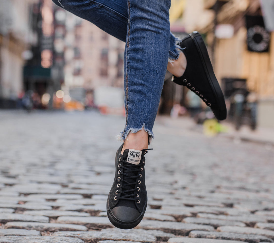 Women's Jet Black Canvas Low Top Sneaker Nothing New®