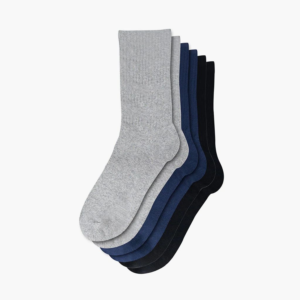 Men's Eco-Friendly Crew Socks | 3 Pack (Solid)