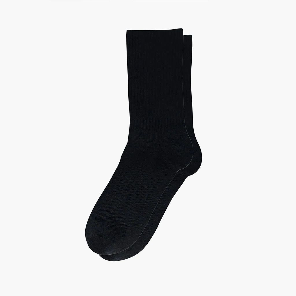 Women's Eco-Friendly Crew Socks | White + Black