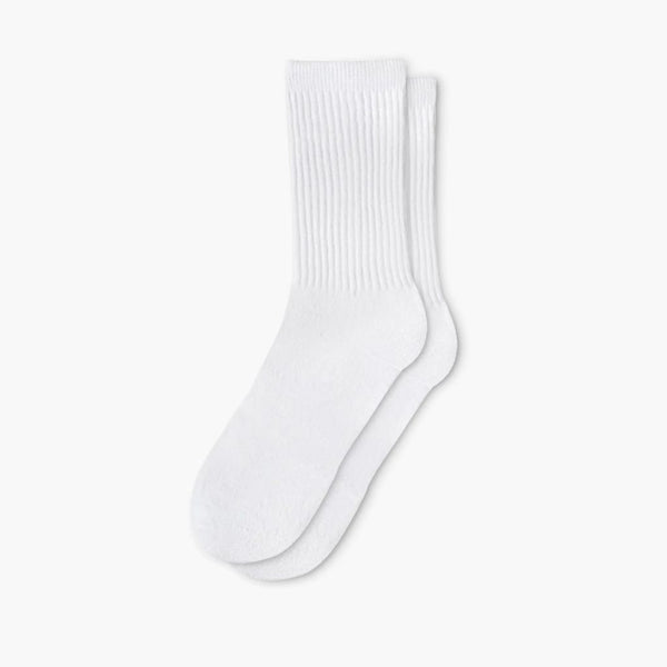 Men's Eco-Friendly Crew Socks | White