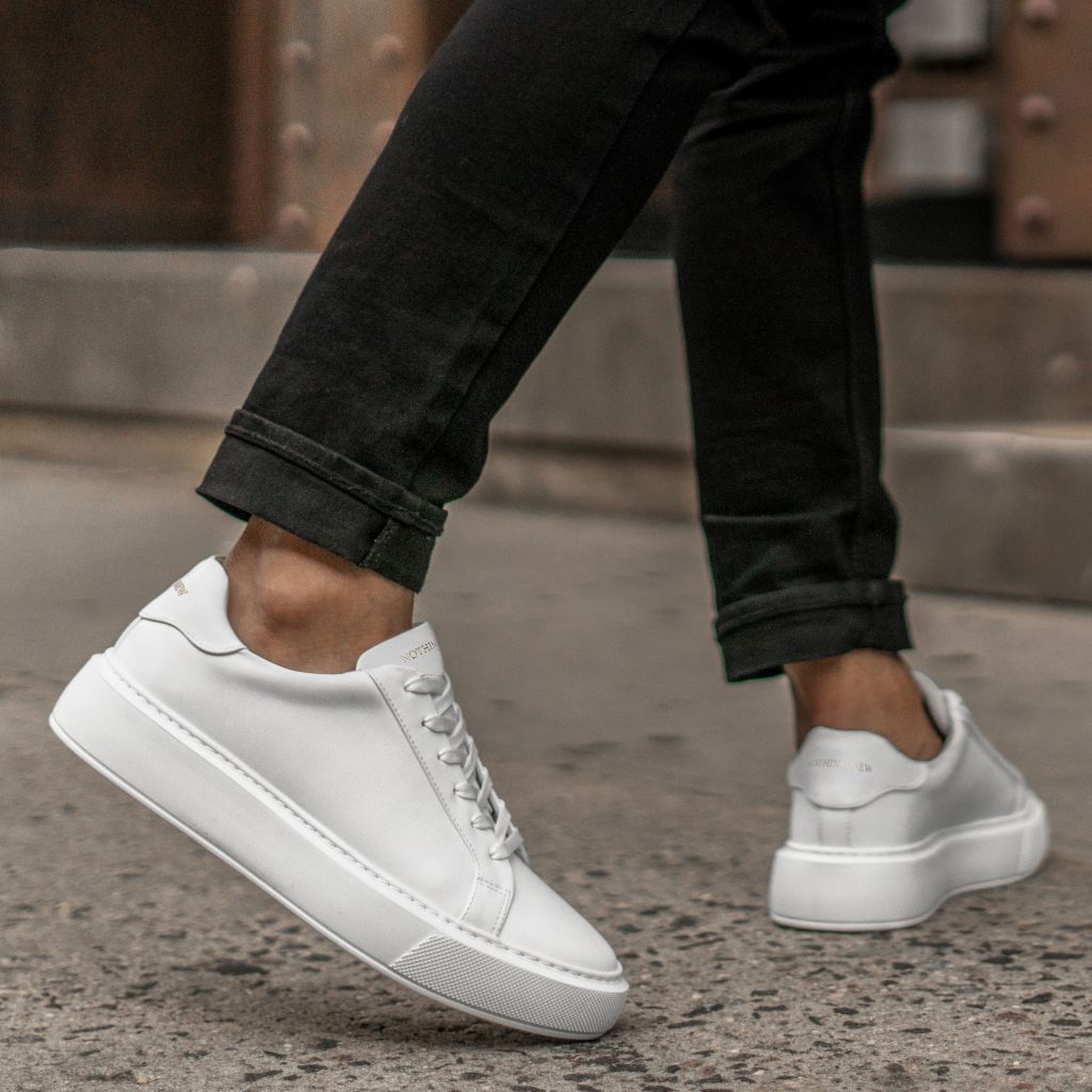 Slid tricky Selvrespekt Men's Grand Leather Sneaker In White - Nothing New®