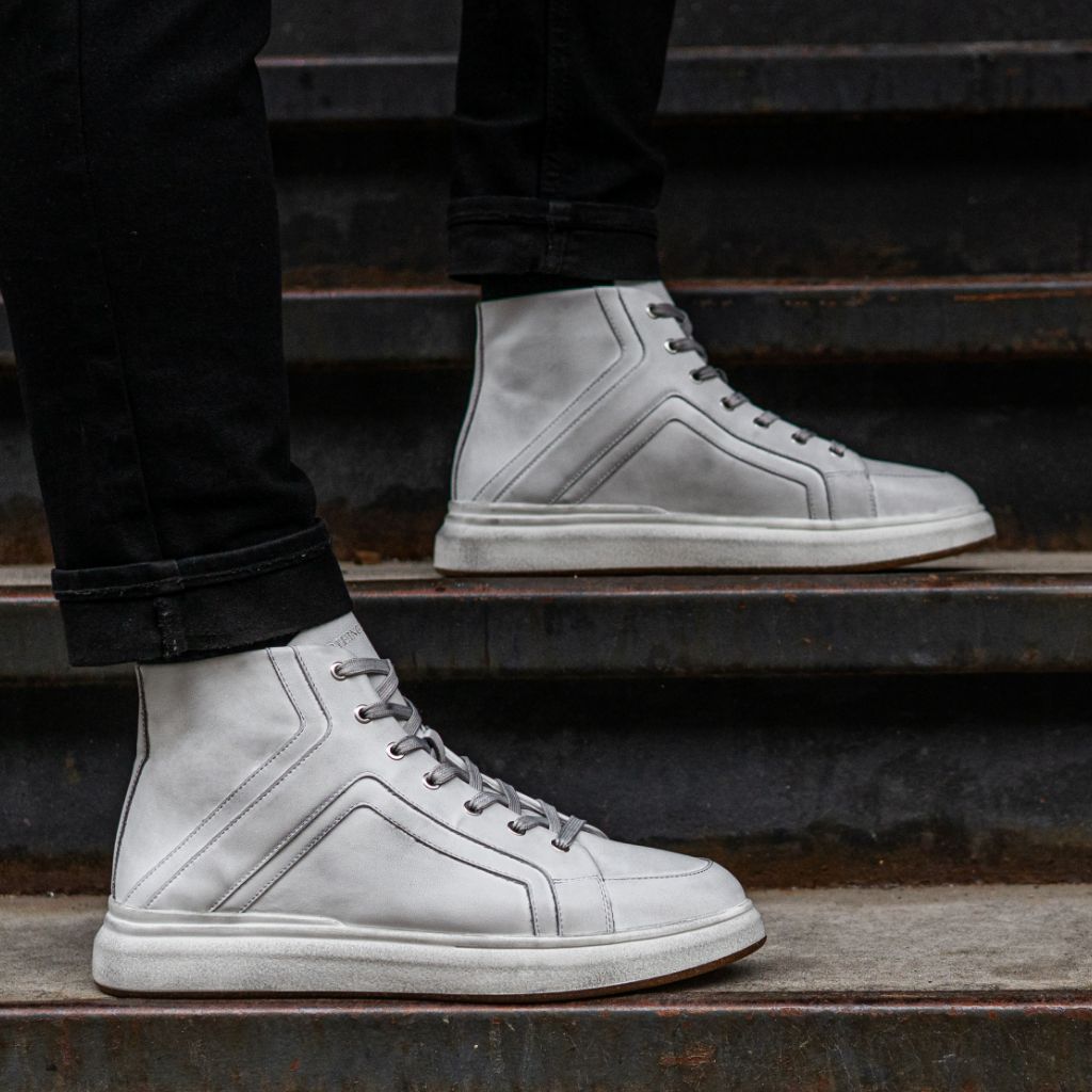 Men's Hollywood Leather High Top in Distressed - Nothing New®