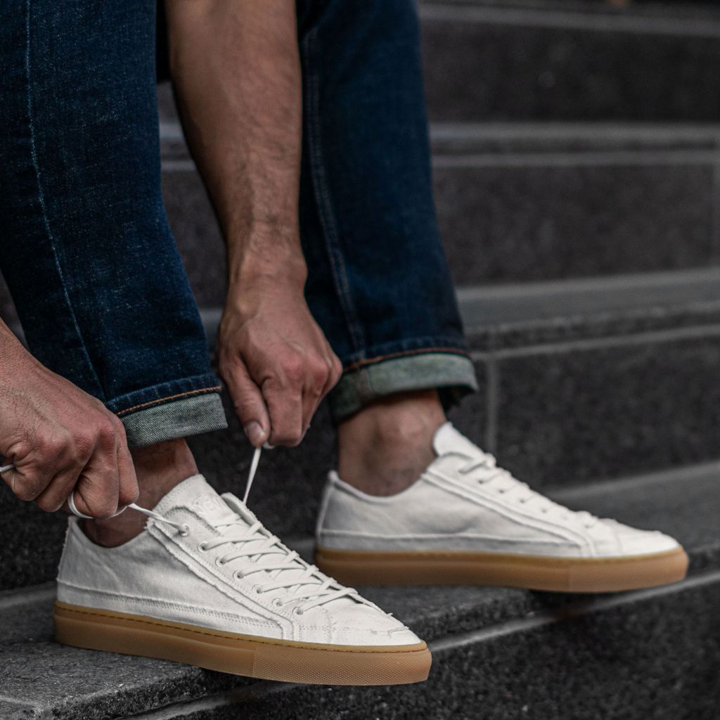 Men's Kicks Canvas Sneaker in Off-White Gum Sole - Nothing New®