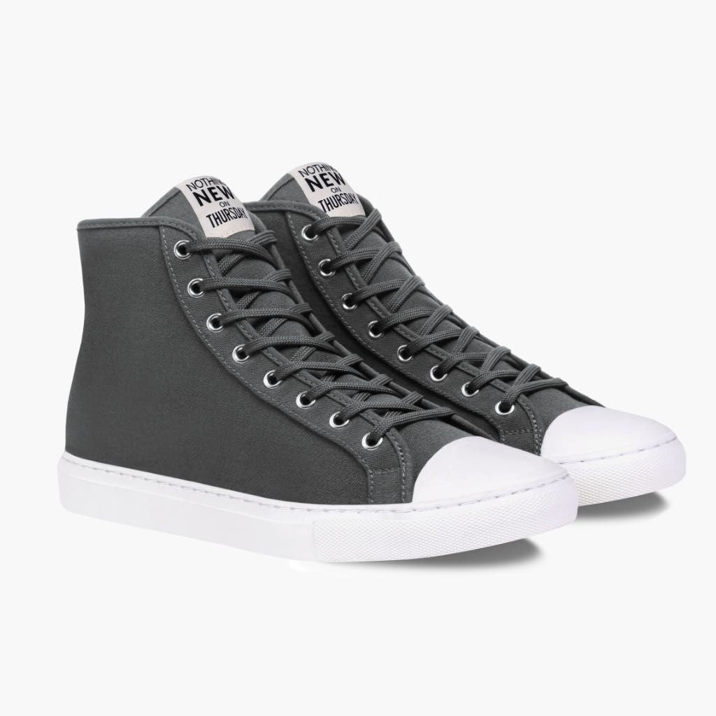 Women's Grey High Top Sneaker - Nothing New® x Thursday Boots