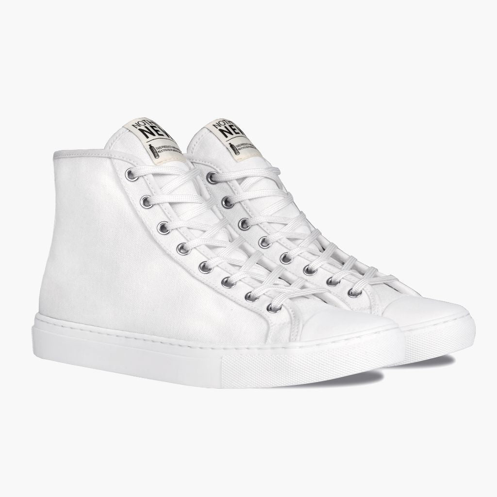 Women's High Designer Sneaker in White Canvas - New®