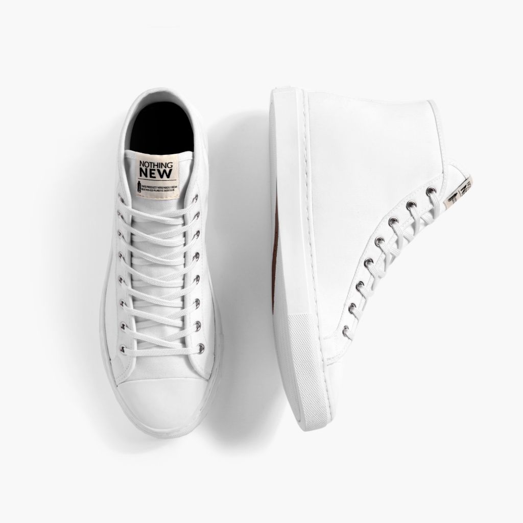 mens white canvas high tops