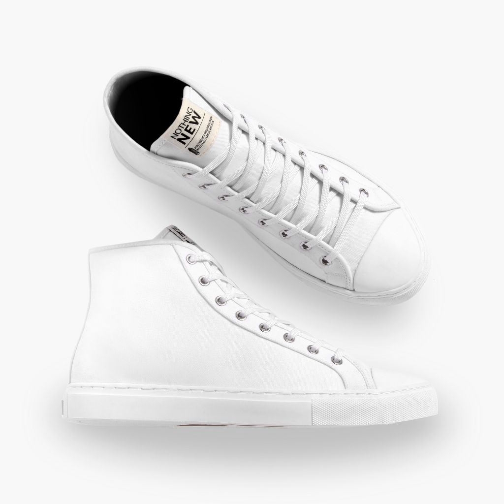 Women's Low Top Sneaker in White Canvas - Nothing New®