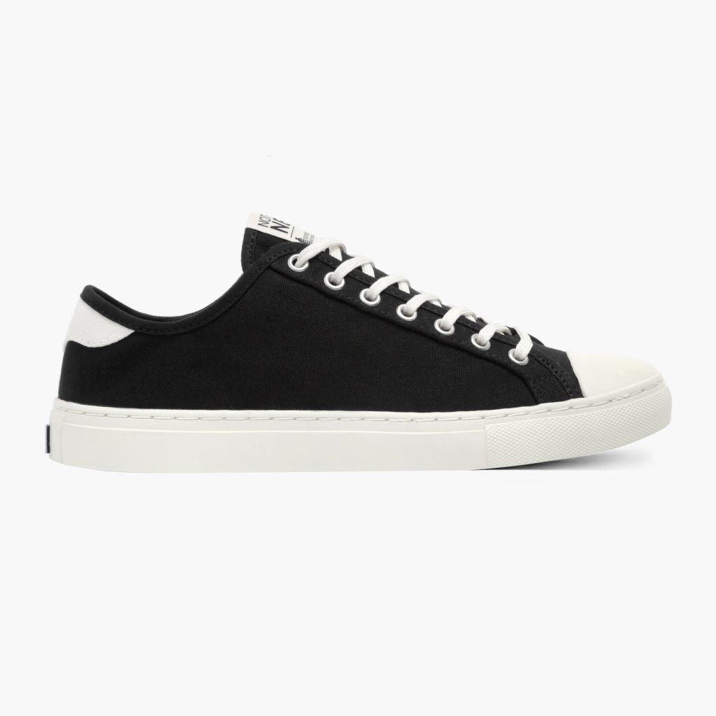 Nothing New Low Top Sneaker in Black Canvas/Off White at Nordstrom, Size 12