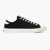 Women's Black + Off-White Canvas Low Top Sneaker - Nothing New®