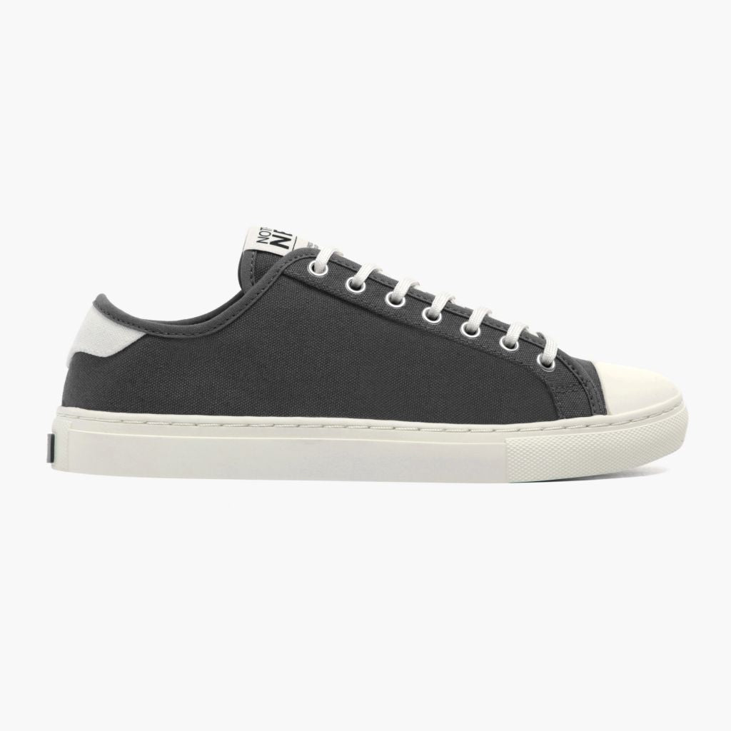 Men's Grey + Off-White Canvas Low Top Designer Sneaker - Nothing New®