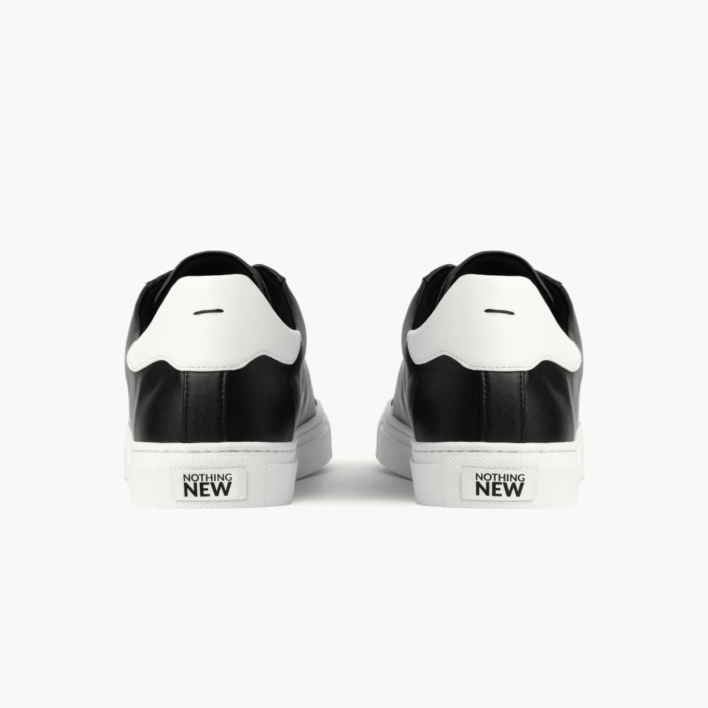 Men's Deluxe Leather Sneaker In White x Black - Nothing New®