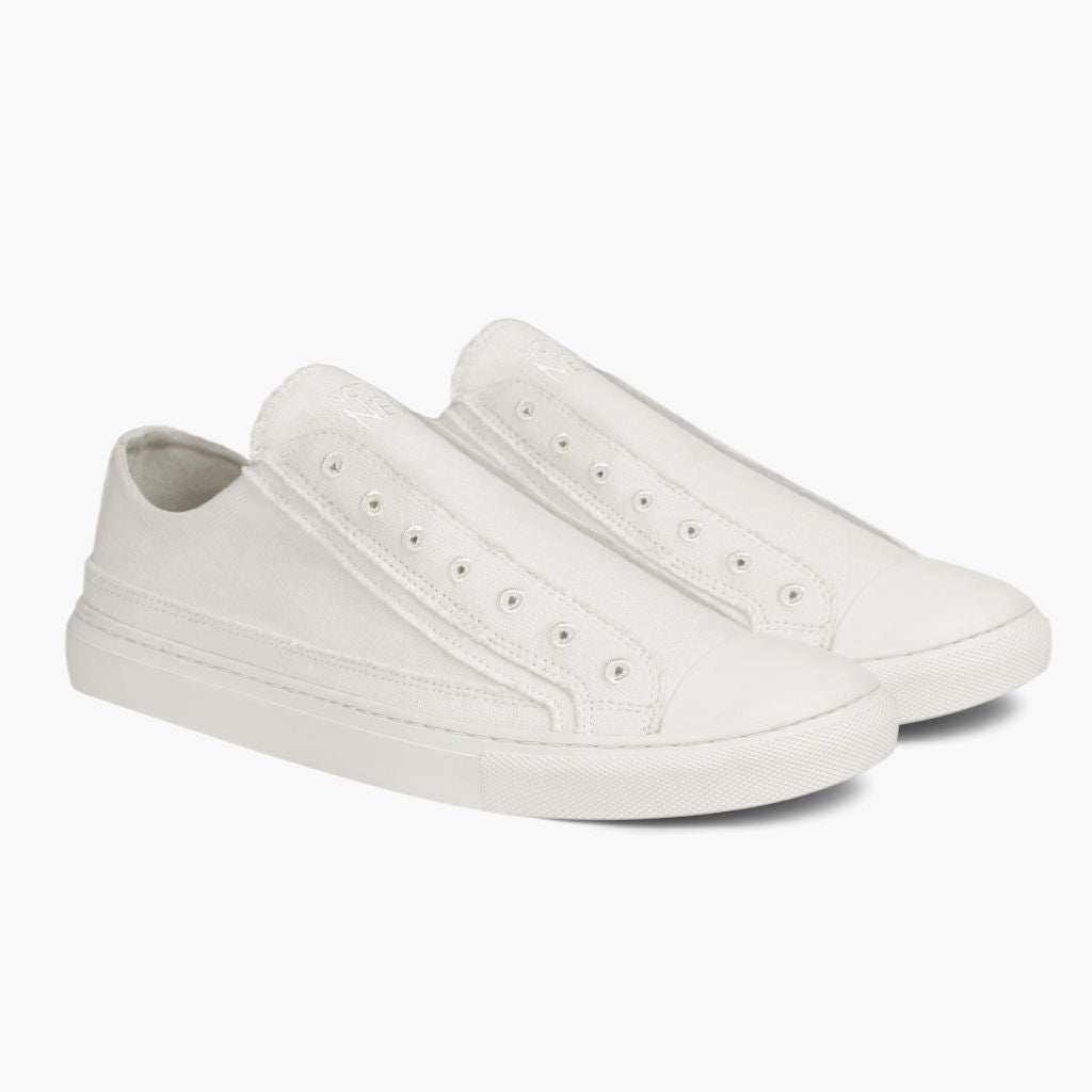 Nothing New Women's Kicks Off-White Recycled Canvas Low Top Sneaker Size 8
