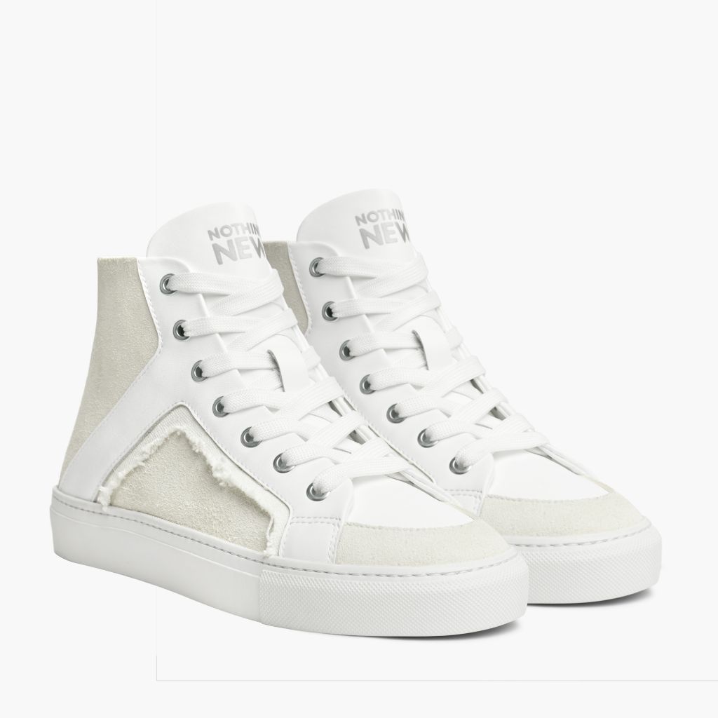 Women's Hollywood Leather High Top in Chalk White - Nothing New®