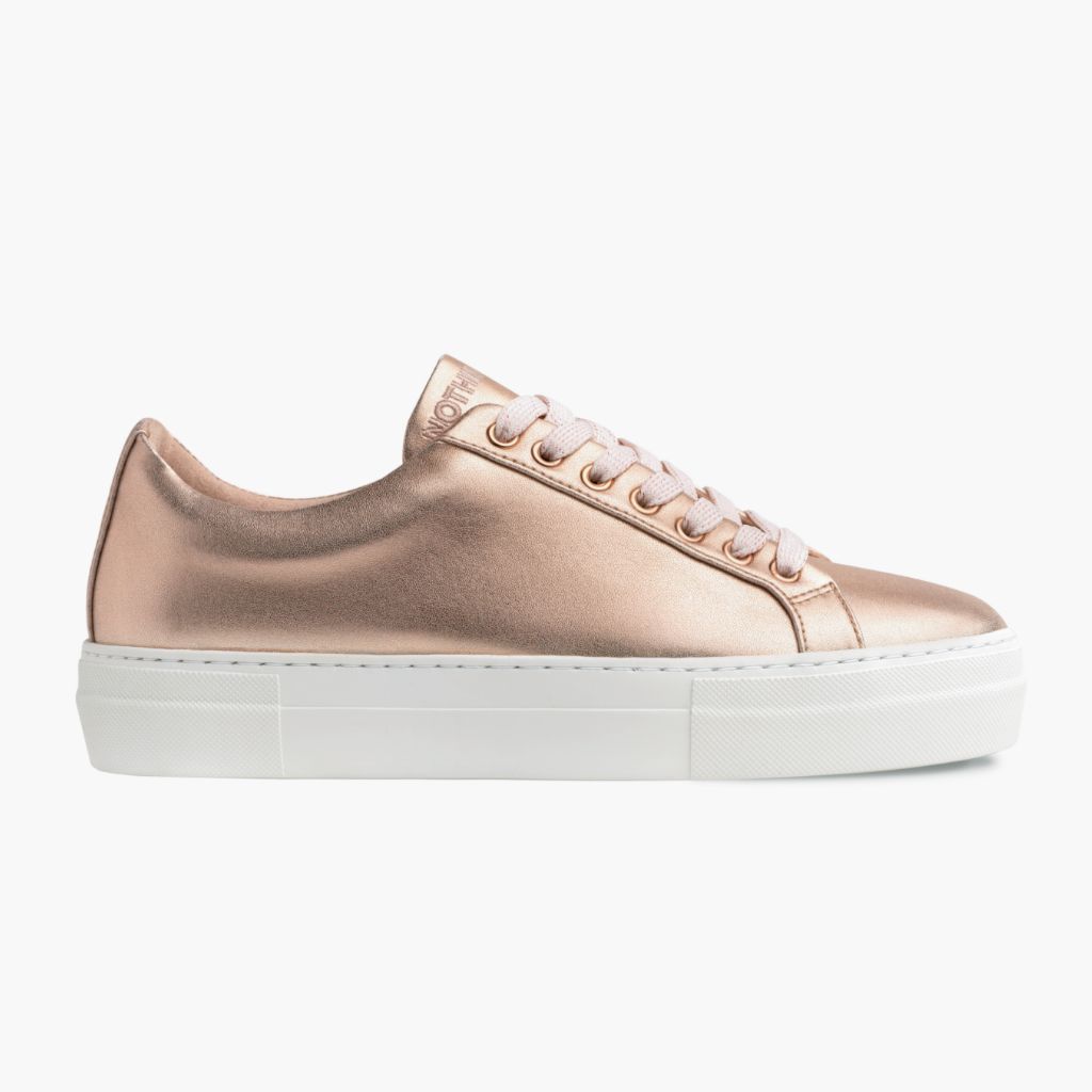 Women's Nova Upcycled Leather Sneaker In Rose Gold - Nothing New®