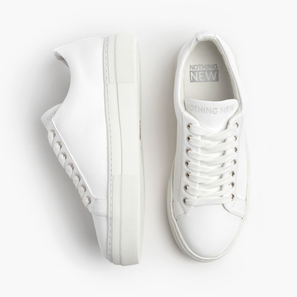 Women's Nova Upcycled Leather Sneaker In White - Nothing New®