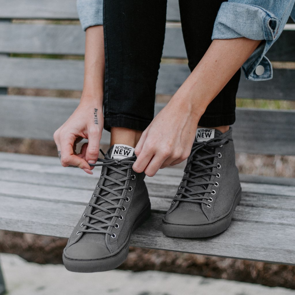 Women's Kicks Canvas Sneaker in Grey - Nothing New®