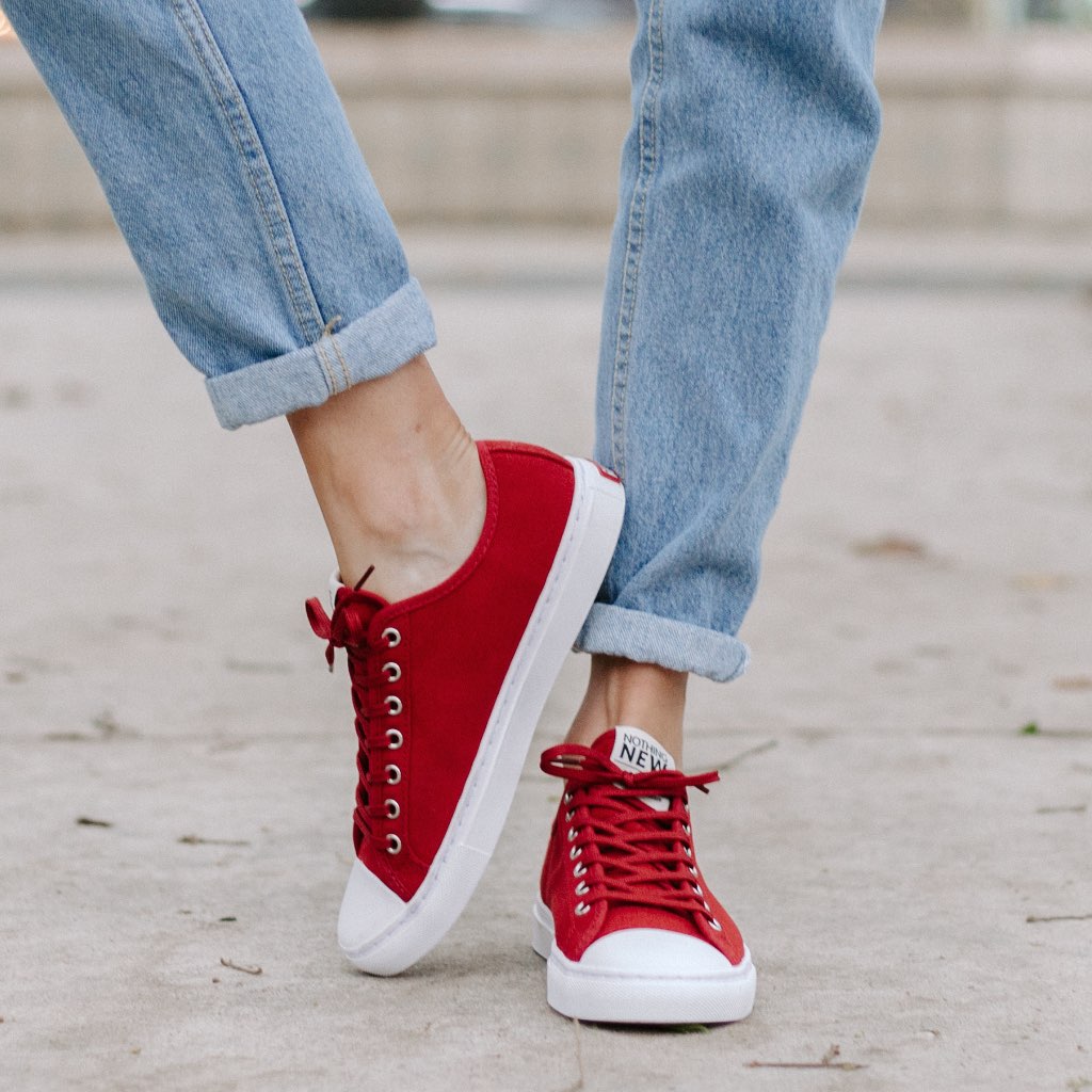 Women's Low Sneaker in Red - Nothing
