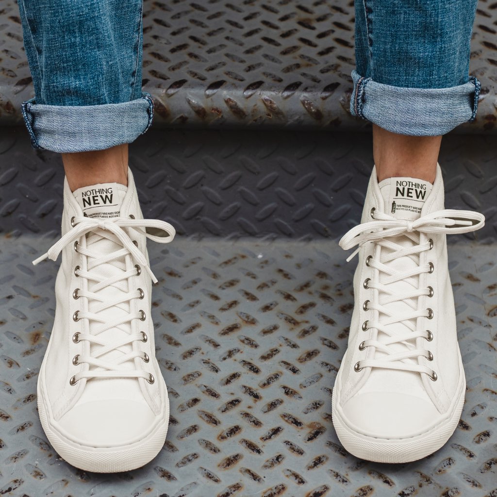 Hound utilstrækkelig Mary Women's High Top Designer Sneaker in Off-White - Nothing New®