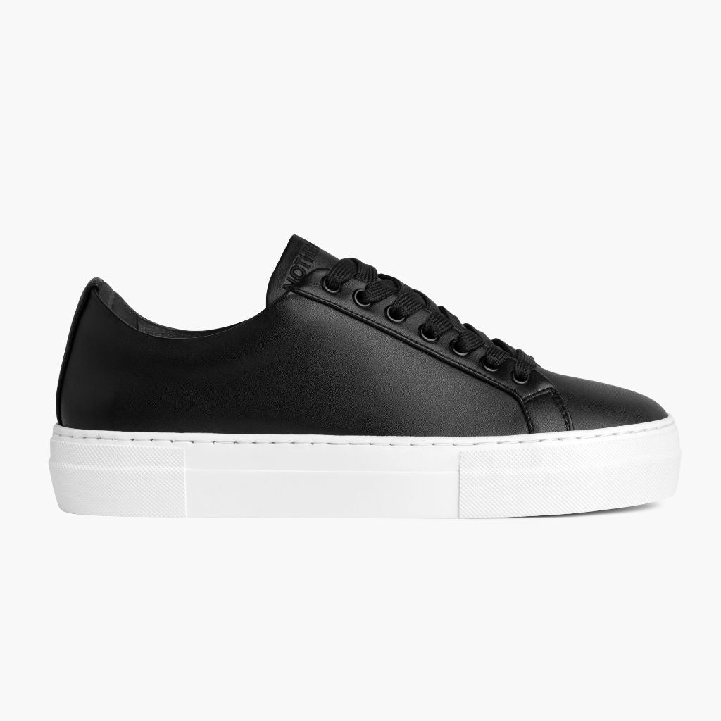 Women's Nova Upcycled Leather Sneaker In Black - Nothing New®