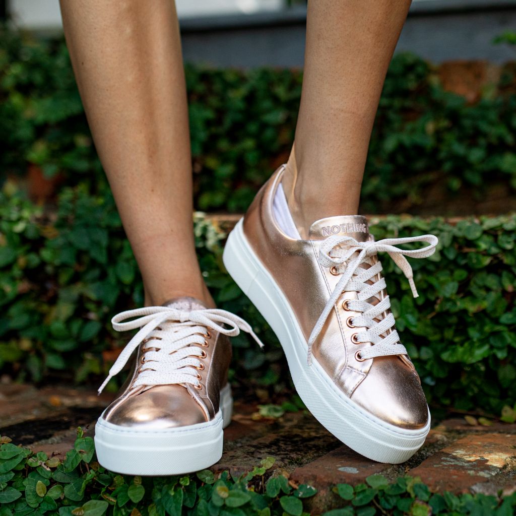 Women's Nova Upcycled Leather Sneaker In Rose Gold - Nothing New®