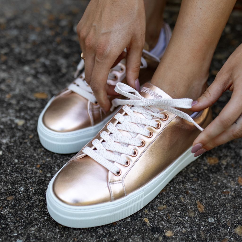 protest eer Wetenschap Women's Nova Upcycled Leather Sneaker In Rose Gold - Nothing New®