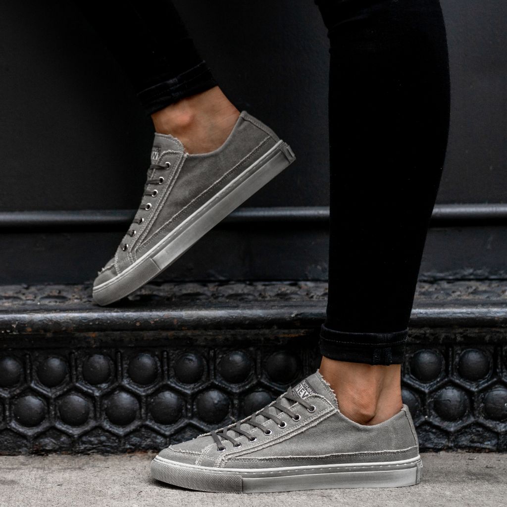 Women's Kicks Canvas Sneaker in Grey - Nothing New®