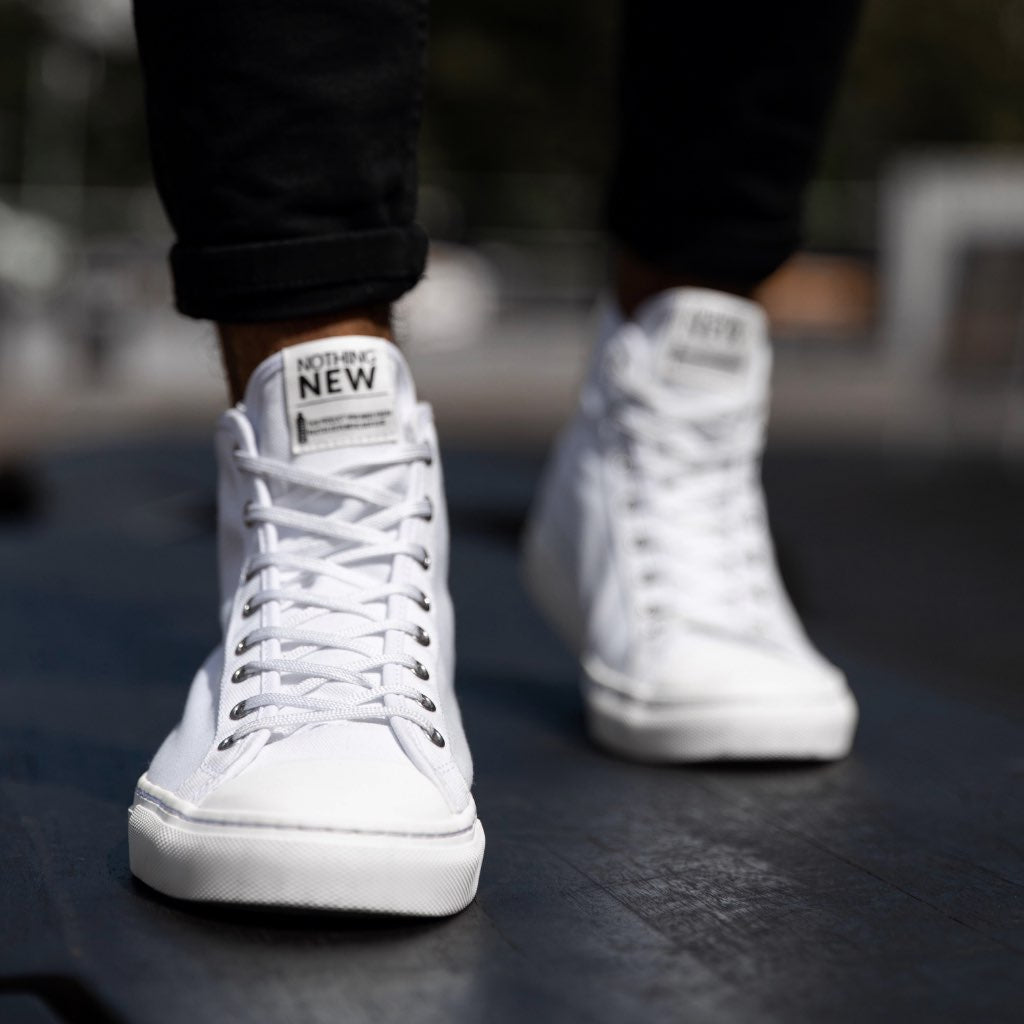 Nothing New Men's Sneaker High Top White, 11